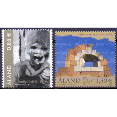 Åland. 2006. Kvinders stemmeret og Ålands demilitarisering.AFA nr 262-63  **   st. 