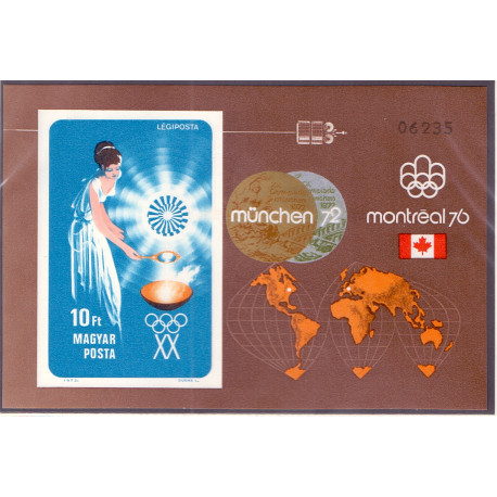 Ungarn/Hungary 1973. München Olympiademiniark, UTAKKET AFA nr 2794U **