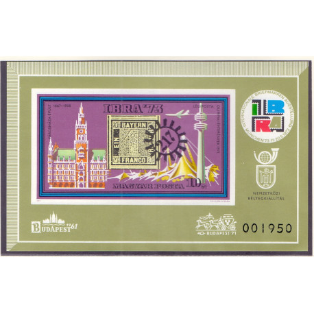 Ungarn/Hungary 1973. IBRA/POLSKA, miniark, UTAKKET AFA nr 2812U **