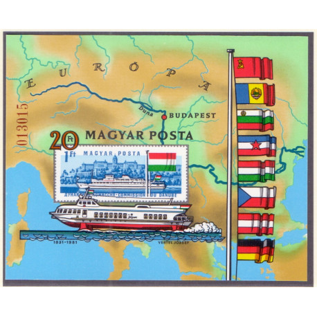 Ungarn/Hungary 1981. Donau miniark, UTAKKET AFA nr 3410U **