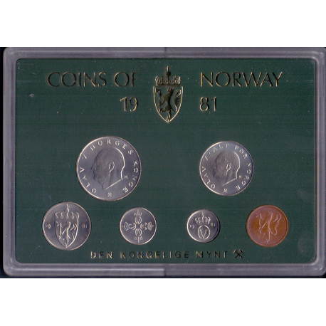 Norge. Møntsæt 1981 fra Den Norske Kgl. Mynt