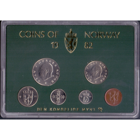 Norge. Møntsæt 1982 fra Den Norske Kgl. Mynt