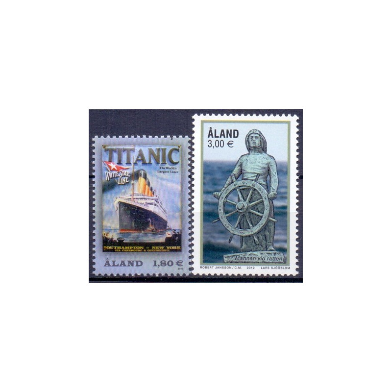 Åland. 2012. Titanic, og Manden ved roret. AFA nr. 356-57 **    st.