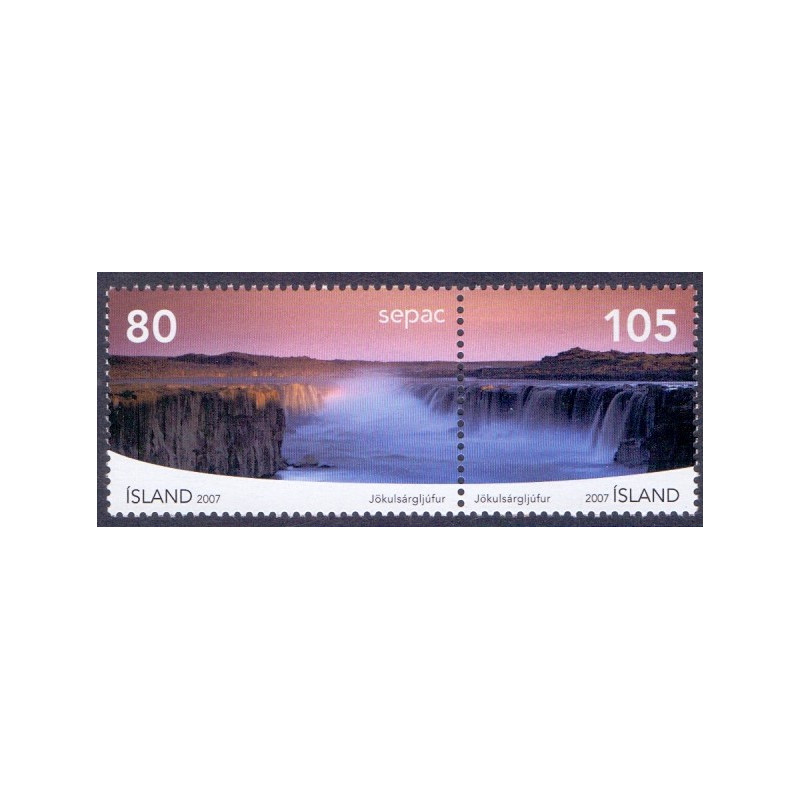 Island. 2007. SEPAC i sammentryk. AFA nr. 1159-60  **     stemplet FDC