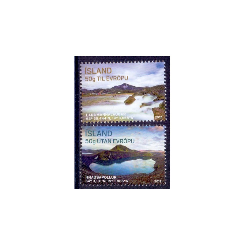 Island. 2012. Turistmærker I. AFA nr 1324-25 **     stemplet FDC