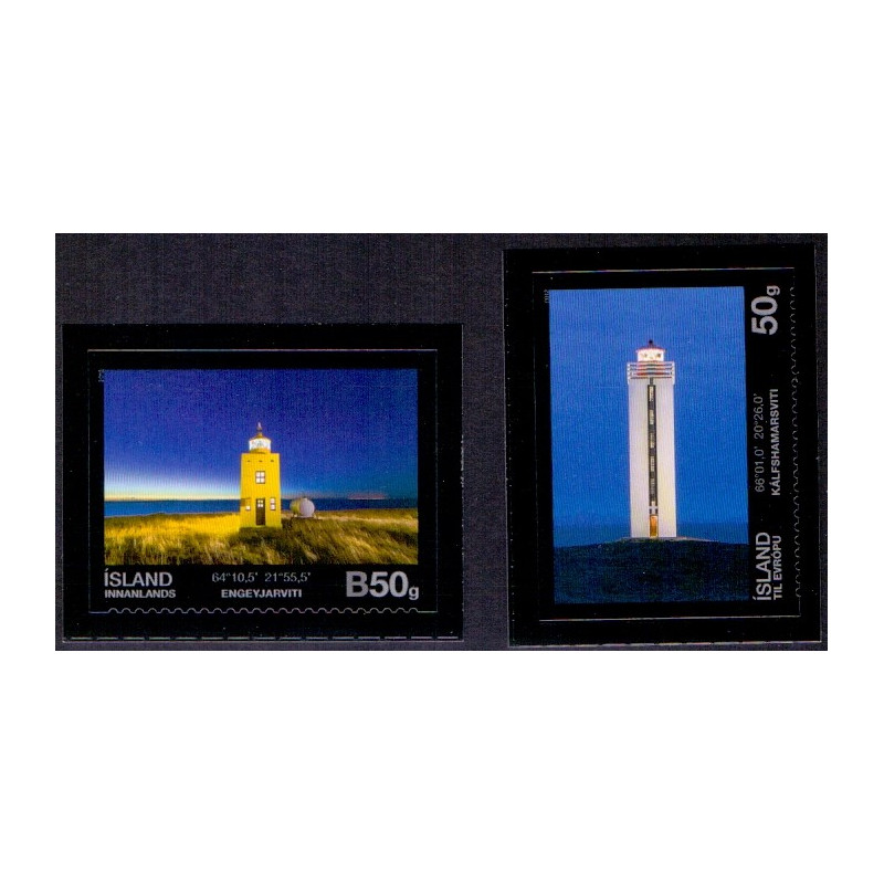 Island. 2012. Fyrtårne II. AFA nr 1344-45 **     stemplet FDC