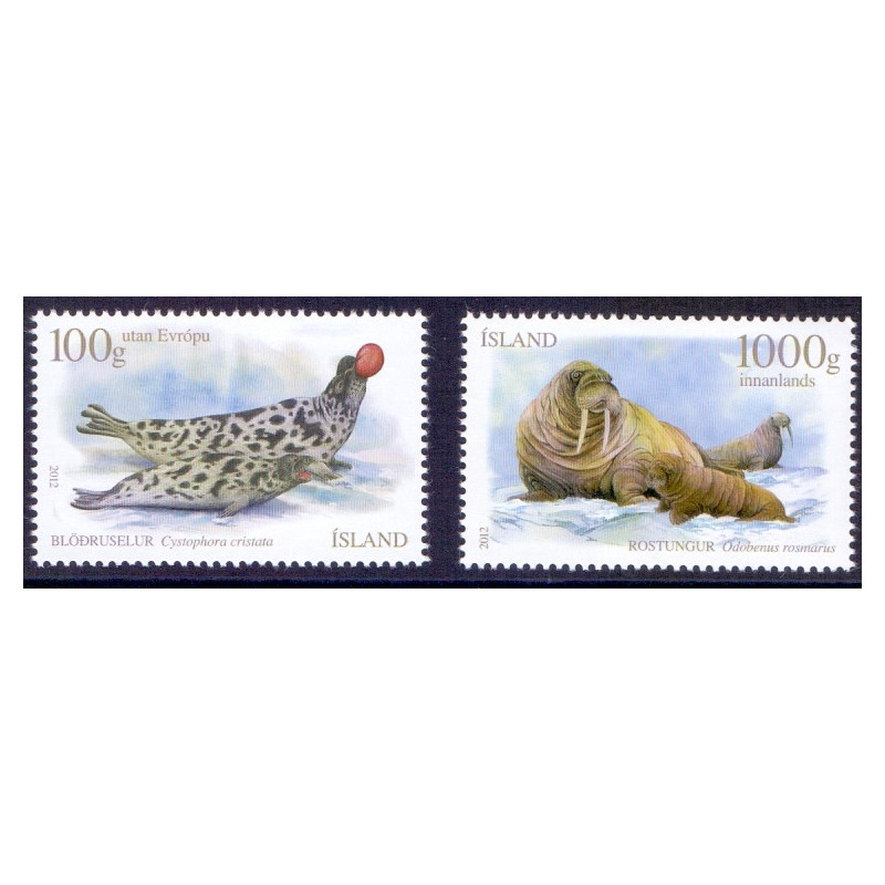 Island. 2012. Sæler. AFA nr 1346-47 **     stemplet FDC