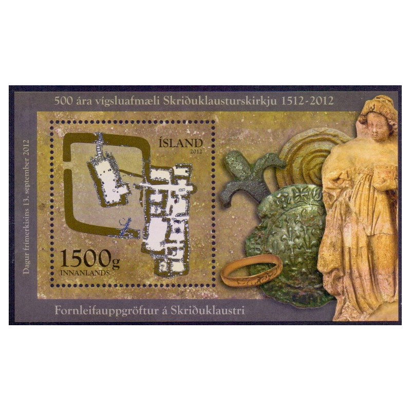 Island. 2012. Frimærkets Dag, miniark. AFA nr. 1348 **     stemplet FDC