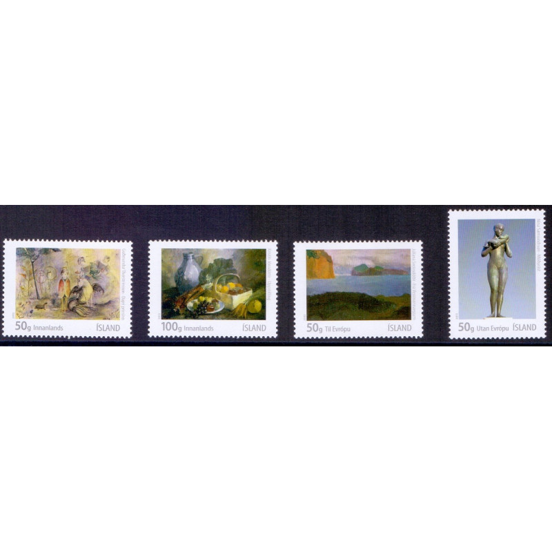 Island. 2012. Indenlandsk billedkunst III. AFA nr. 1349-52 **     stemplet FDC