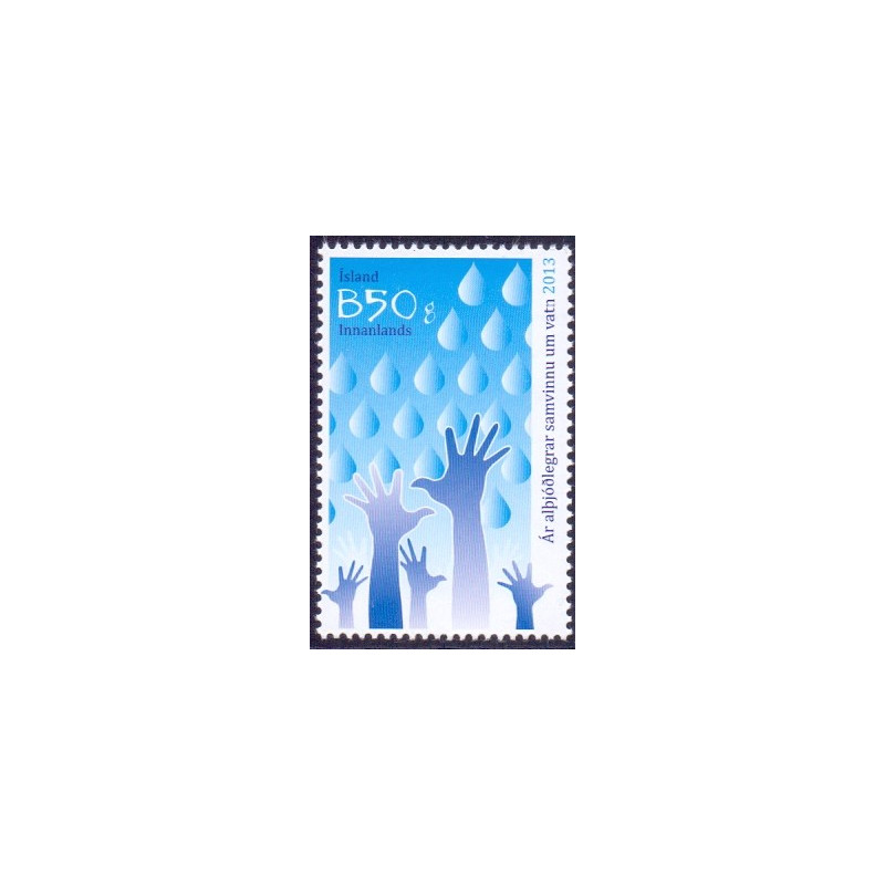 Island. 2013. Året for Vandsamarbejde. AFA nr. 1359 **     stemplet FDC