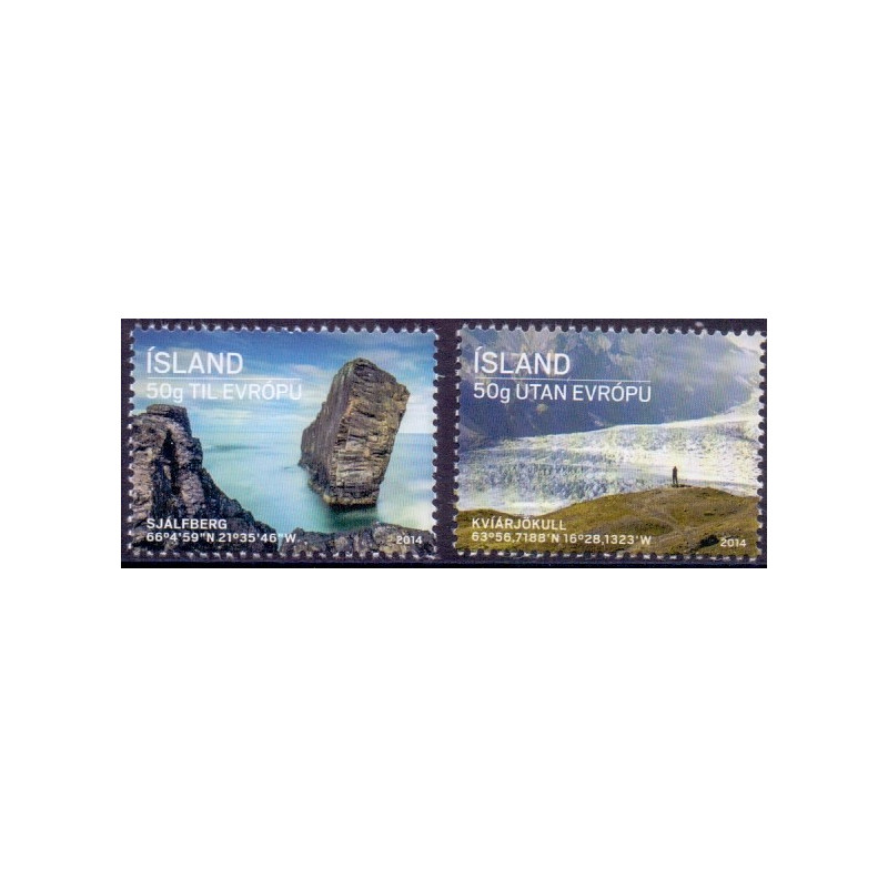 Island. 2014. Turistmærker III. AFA nr. 1398-99 **    stemplet FDC