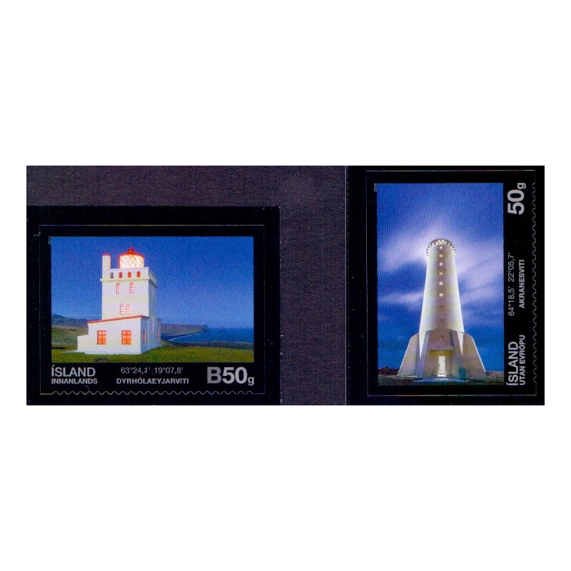 Island. 2014. Fyrtårne IV. AFA nr. 1421-22 **    stemplet FDC