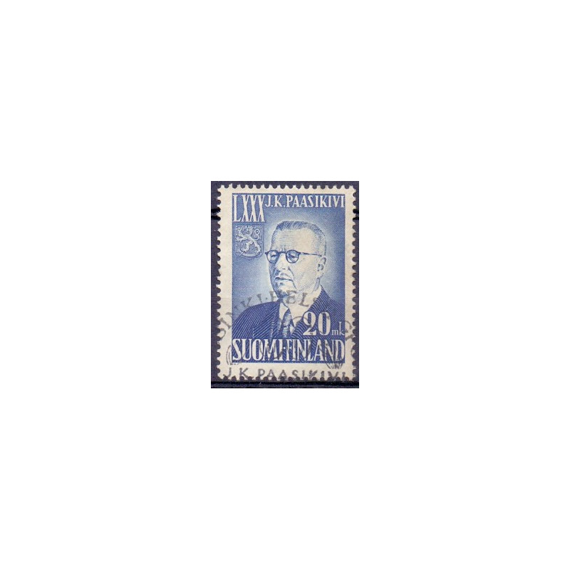 Finland. 1950. Præs. Paasikvis. AFA nr. 398 **, postfrisk stemplet FDC