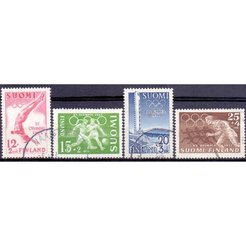 Finland. 1951-52. Olympiaden i Helsingfors. AFA nr. 406-09 **, postfrisk stemplet FDC