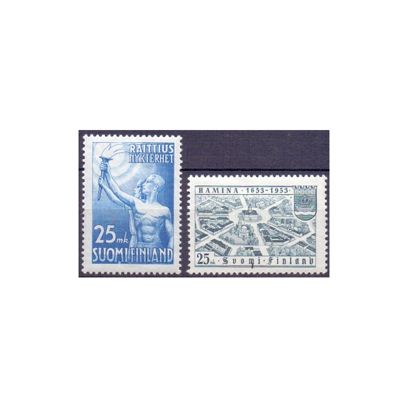 Finland. 1953. Afholdsbevægelsen og Frederikshamn AFA nr. 423-24 **   , postfrisk stemplet FDC