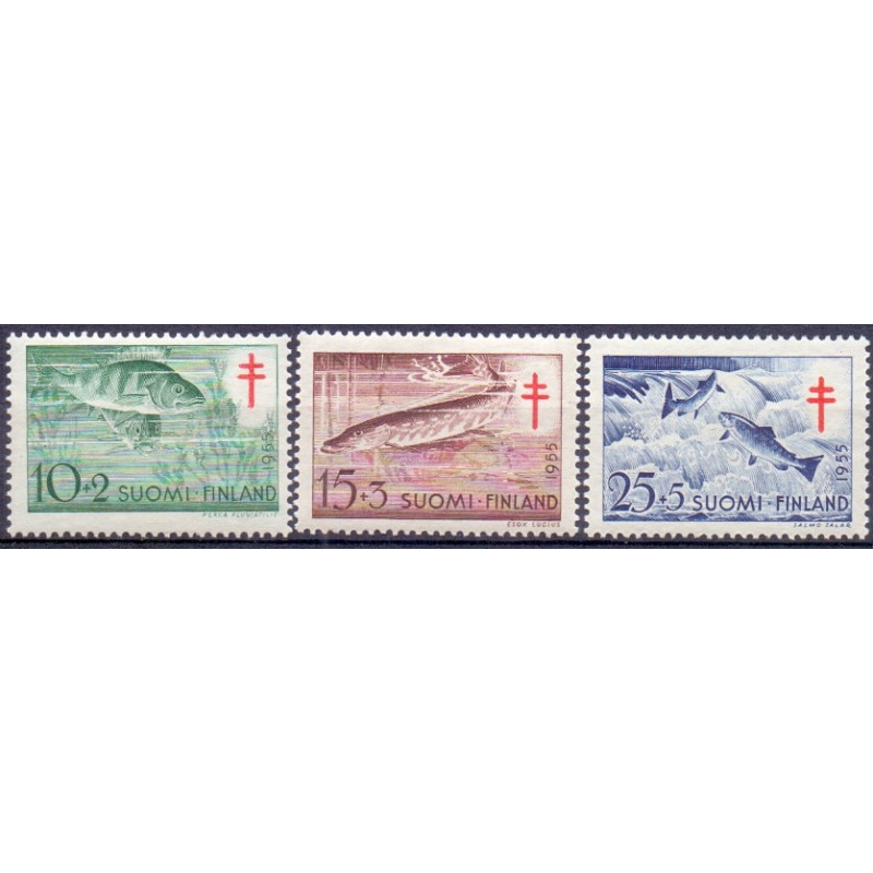 Finland. 1955. Fisk. AFA nr. 450-52 **  , postfrisk stemplet FDC