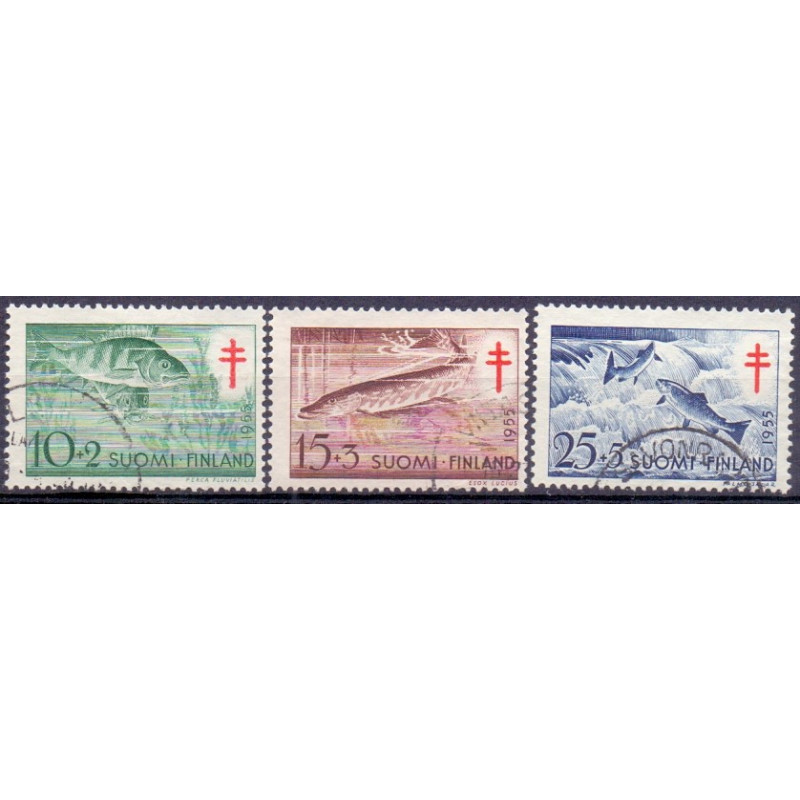 Finland. 1955. Fisk. AFA nr. 450-52 **  , postfrisk stemplet FDC