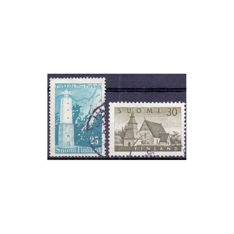 Finland. 1956. Porkolas og sognekirken. AFA nr. 460-61 **  , postfrisk stemplet FDC