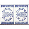 Finland. 1956. Finlandia frimærkeudst. tête-bêche par AFA nr. 463 **    , postfrisk stemplet FDC