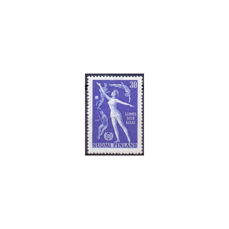 Finland. 1956. Gymnastik og sport. AFA nr. 464 **    , postfrisk stemplet FDC
