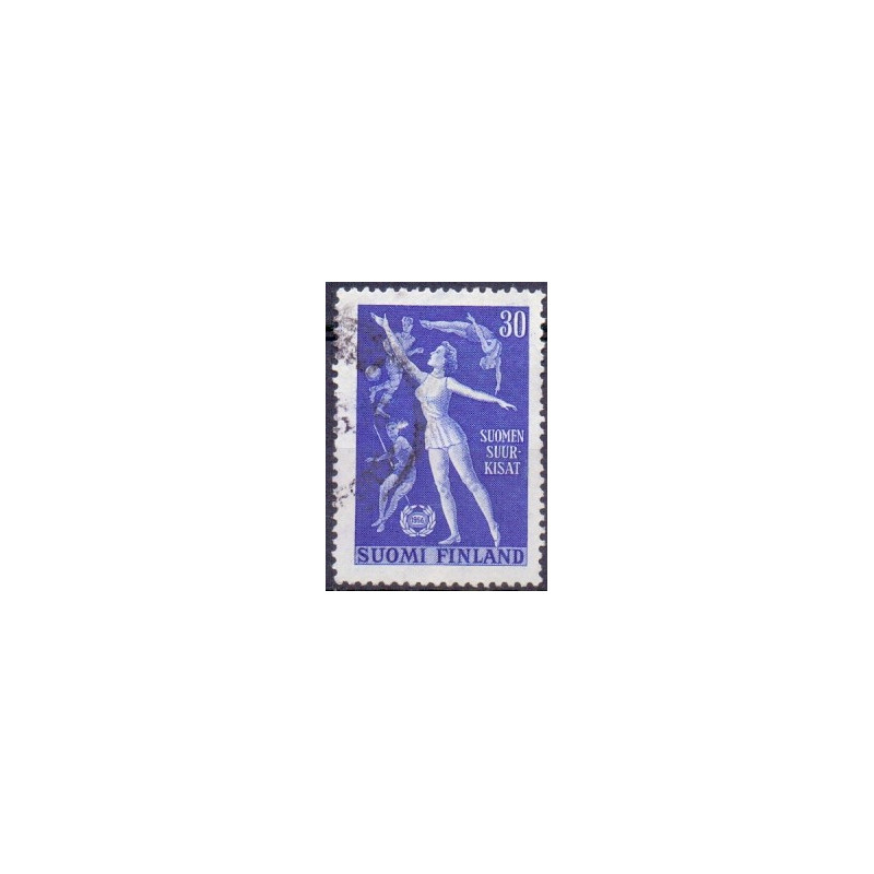 Finland. 1956. Gymnastik og sport. AFA nr. 464 **    , postfrisk stemplet FDC