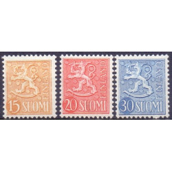 Finland. 1956-57. Farveændringer og nye værdier. AFA nr. 465-67 **    , postfrisk stemplet FDC