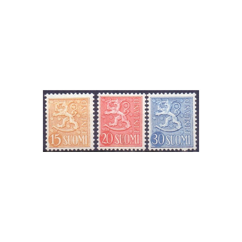 Finland. 1956-57. Farveændringer og nye værdier. AFA nr. 465-67 **    , postfrisk stemplet FDC