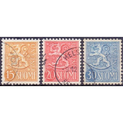 Finland. 1956-57. Farveændringer og nye værdier. AFA nr. 465-67 **    , postfrisk stemplet FDC
