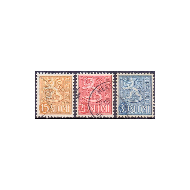 Finland. 1956-57. Farveændringer og nye værdier. AFA nr. 465-67 **    , postfrisk stemplet FDC