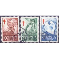 Finland. 1956. Fugle III. AFA nr. 468-70 **    , postfrisk stemplet FDC