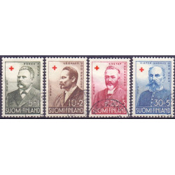 Finland. 1956. Røde Kors. AFA nr. 475-78 **  , postfrisk stemplet FDC