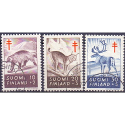 Finland. 1957. Dyr. AFA nr. 486-88 **, postfrisk stemplet FDC
