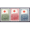 Finland. 1957. Røde Kors. AFA nr. 490-92 **, postfrisk stemplet FDC