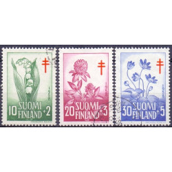 Finland. 1958. Blomster III. AFA nr. 501-03 **   , postfrisk stemplet FDC
