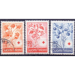 Finland. 1958. Røde Kors. AFA nr. 507-09 **  , postfrisk stemplet FDC