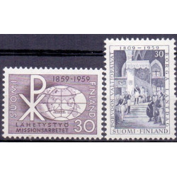 Finland. 1959. Missionsselskabet og Borgå. AFA nr. 511-12 **   , postfrisk stemplet FDC