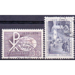 Finland. 1959. Missionsselskabet og Borgå. AFA nr. 511-12 **   , postfrisk stemplet FDC