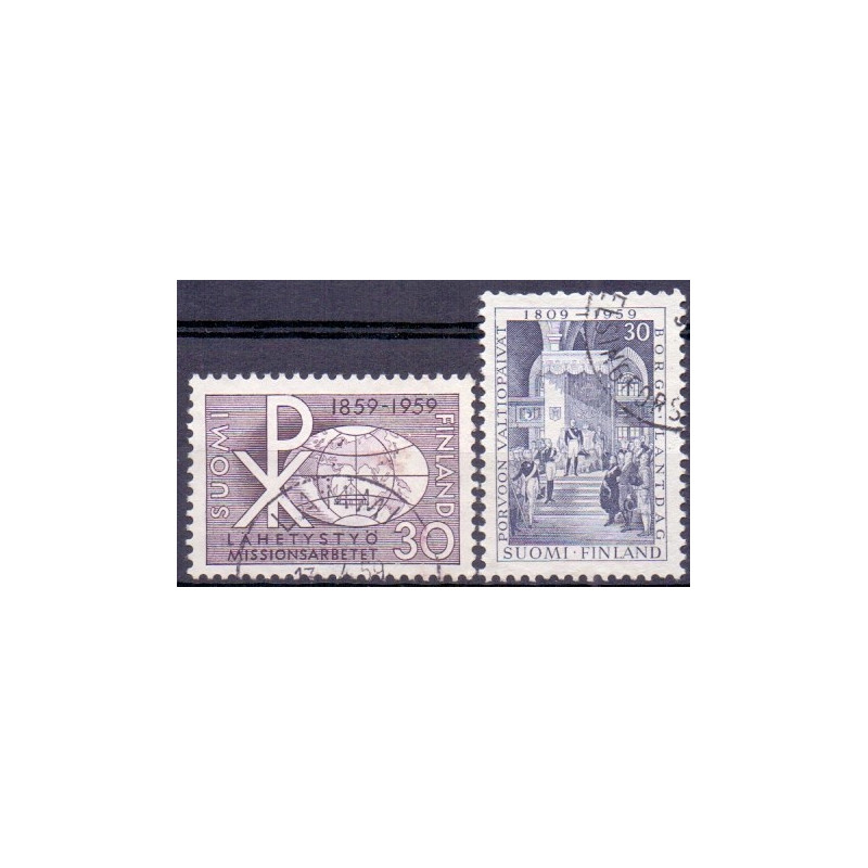 Finland. 1959. Missionsselskabet og Borgå. AFA nr. 511-12 **   , postfrisk stemplet FDC
