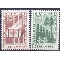 Finland. 1959. Forestforvaltningens jubilæum. AFA nr. 514-15 **  , postfrisk stemplet FDC