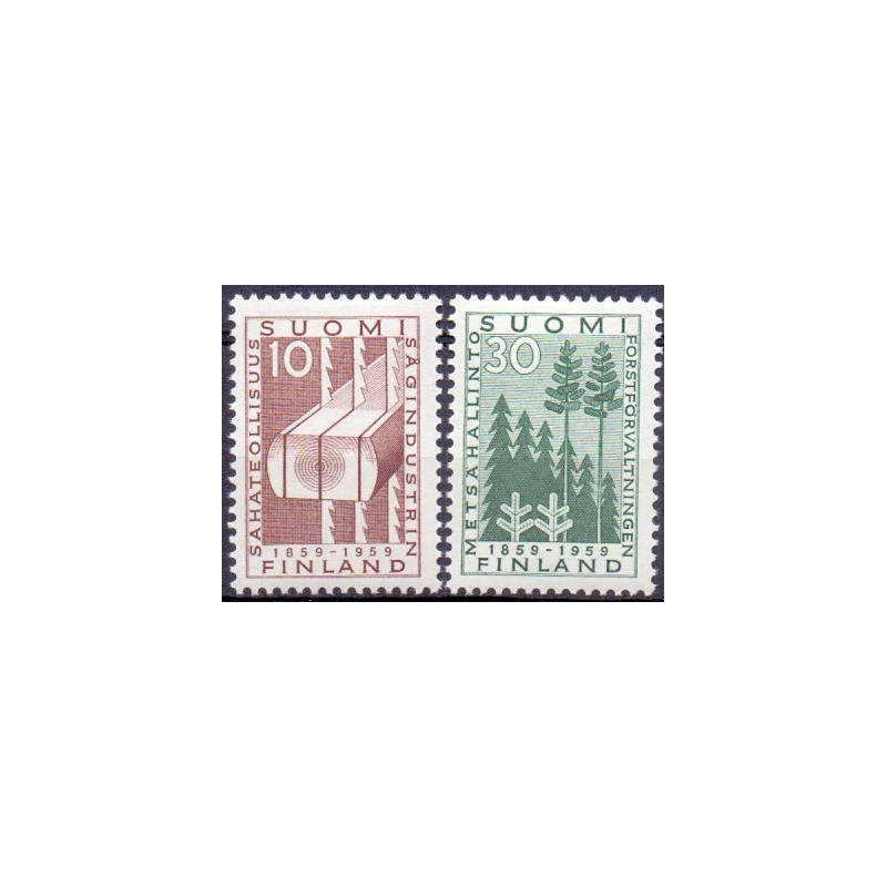 Finland. 1959. Forestforvaltningens jubilæum. AFA nr. 514-15 **  , postfrisk stemplet FDC