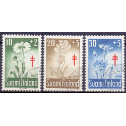 Finland. 1959. Blomster IV. AFA nr. 517-19** , postfrisk stemplet FDC