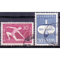 Finland. 1959. Kvindegymnastik og landhandelens frigivelse. AFA nr. 521-22 **        , postfrisk stemplet FDC
