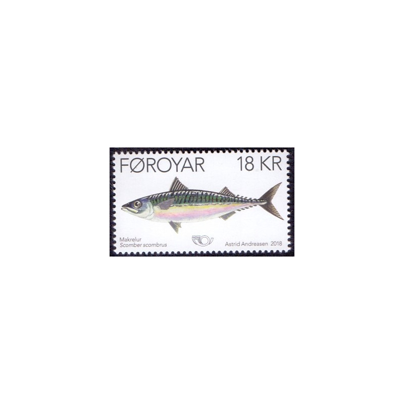 Færøerne. 2018. Norden Fisk, AFA nr 913 ** , Postfrisk stemplet FDC