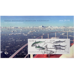 2018. 12-16,00 Kr. Norden Fisk i Grønland, miniark AFA nr. 792-93a **   postfrisk  stemplet FDC