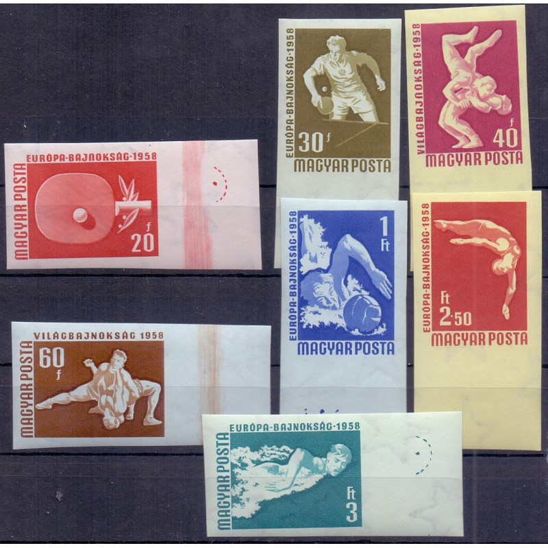 Ungarn. 1958. Sportsudgave. Utakket AFA nr. 1517-23U **