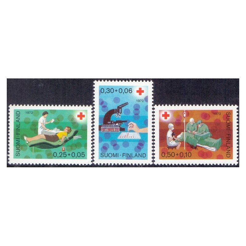 Finland. 1972. Røde Kors. AFA nr. 714-16 **  stemplet **