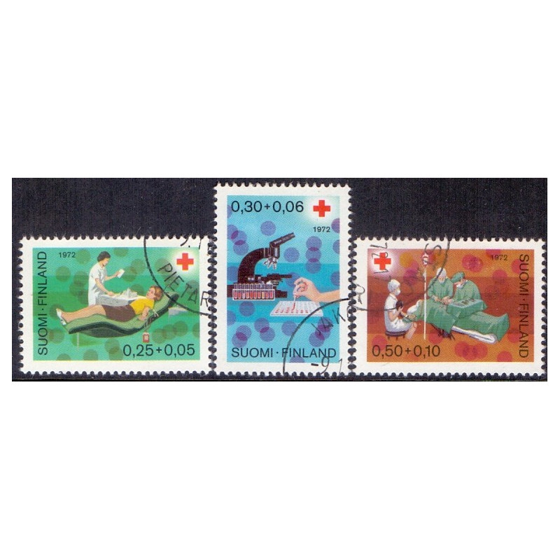 Finland. 1972. Røde Kors. AFA nr. 714-16 **  stemplet **