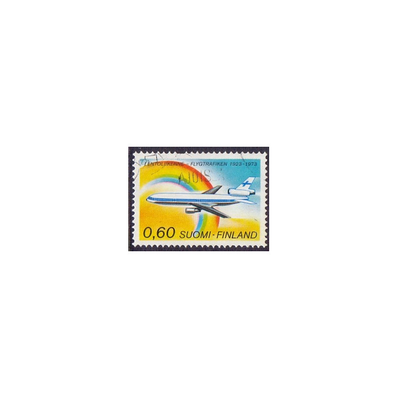 Finland. 1973. Flytrafik og julefrimærke. AFA nr. 745-46 **   stemplet **