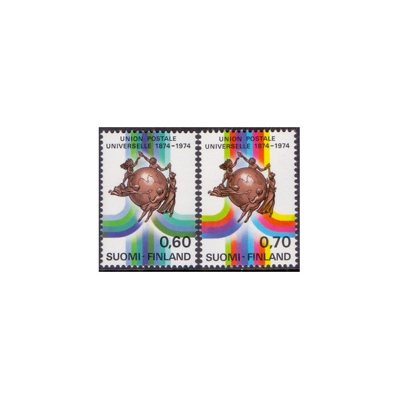 Finland. 1974. Verdenspostunionen. AFA nr. 763-64 **    stemplet **
