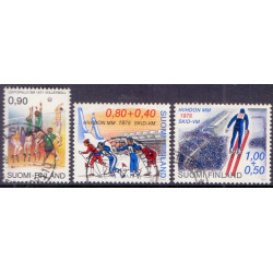 Finland. 1977. Volleyball og Skiløb. AFA nr. 821-23 **   , postfrisk stemplet FDC